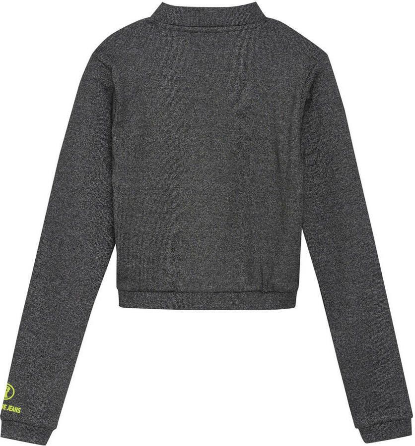 INDIAN BLUE JEANS Meisjes Tops & T-shirts Cropped Longsleeve Metallic Zwart - Foto 4