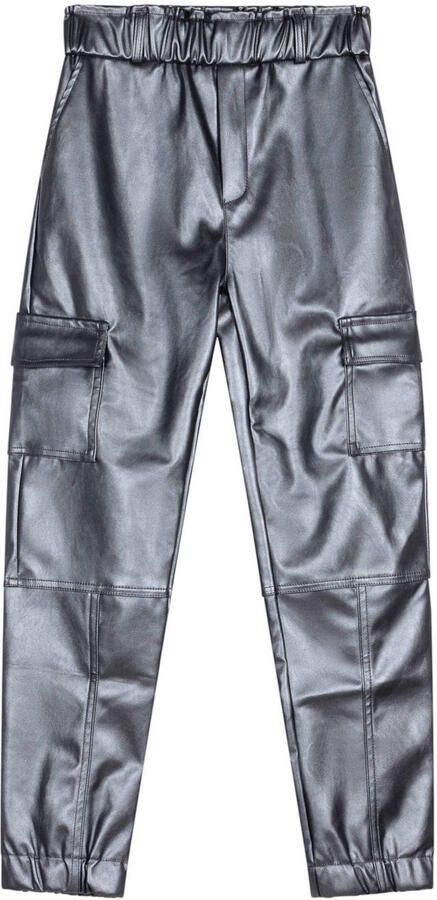 INDIAN BLUE JEANS Meisjes Broeken Vegan Leather Cargo Pants Zilver - Foto 5