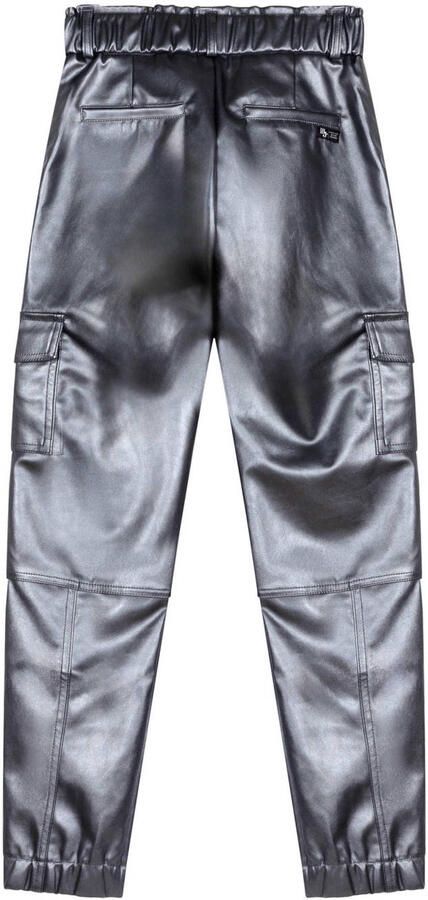 INDIAN BLUE JEANS Meisjes Broeken Vegan Leather Cargo Pants Zilver - Foto 4