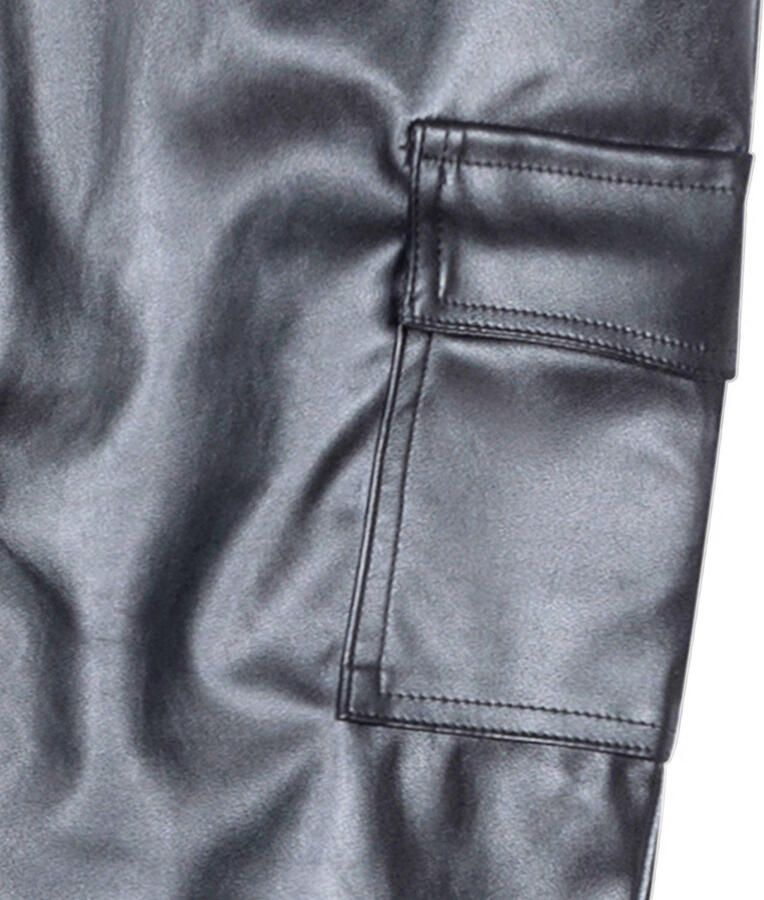 INDIAN BLUE JEANS Meisjes Broeken Vegan Leather Cargo Pants Zilver - Foto 3