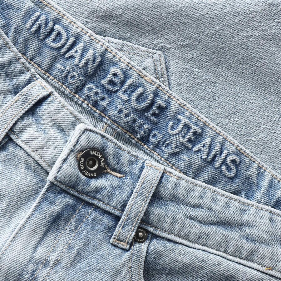 INDIAN BLUE JEANS Jongens Jeans Wide Denim Short Light Jeans Lichtblauw - Foto 4