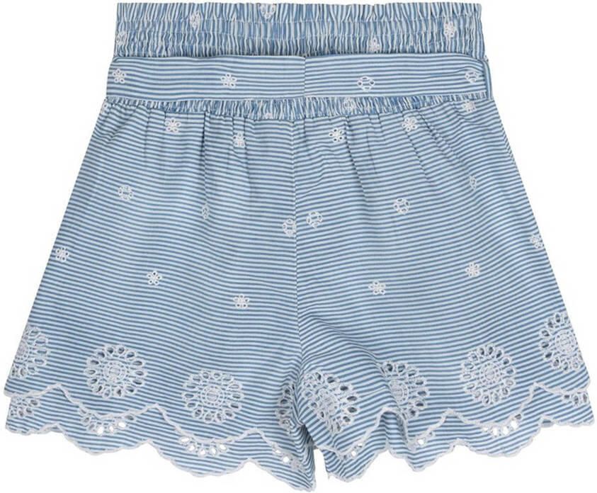 INDIAN BLUE JEANS Meisjes Broeken Stripe Embroidery Short Lichtblauw