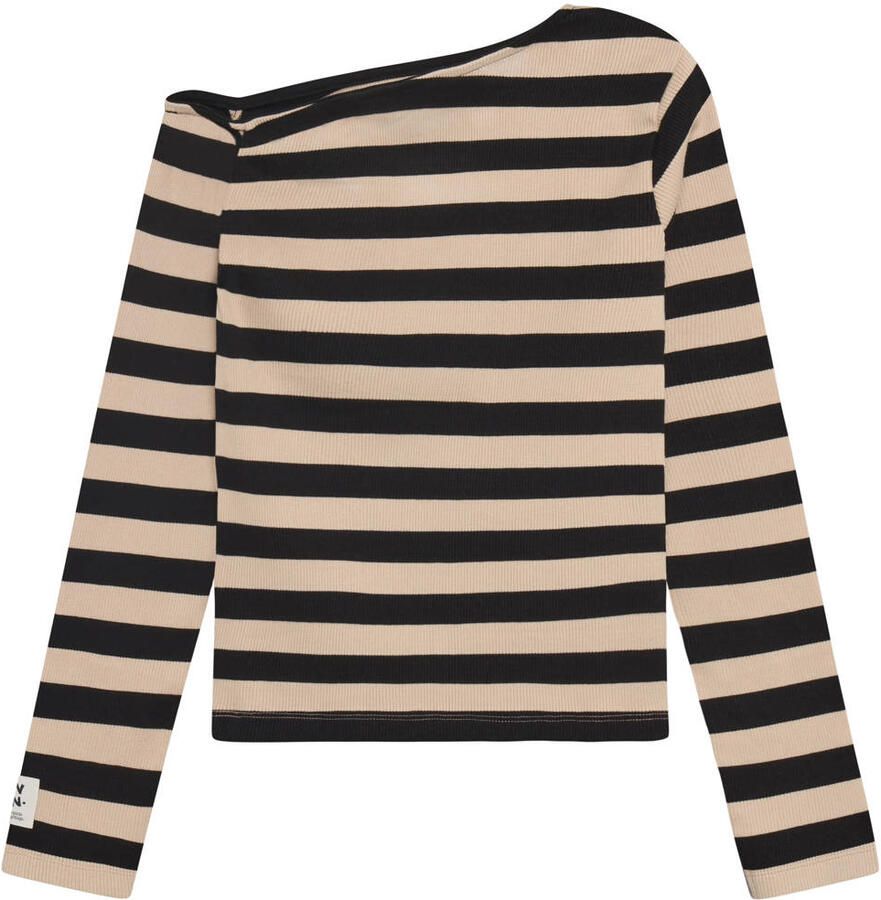 Indian Blue Jeans gestreepte longsleeve zwart - Foto 2