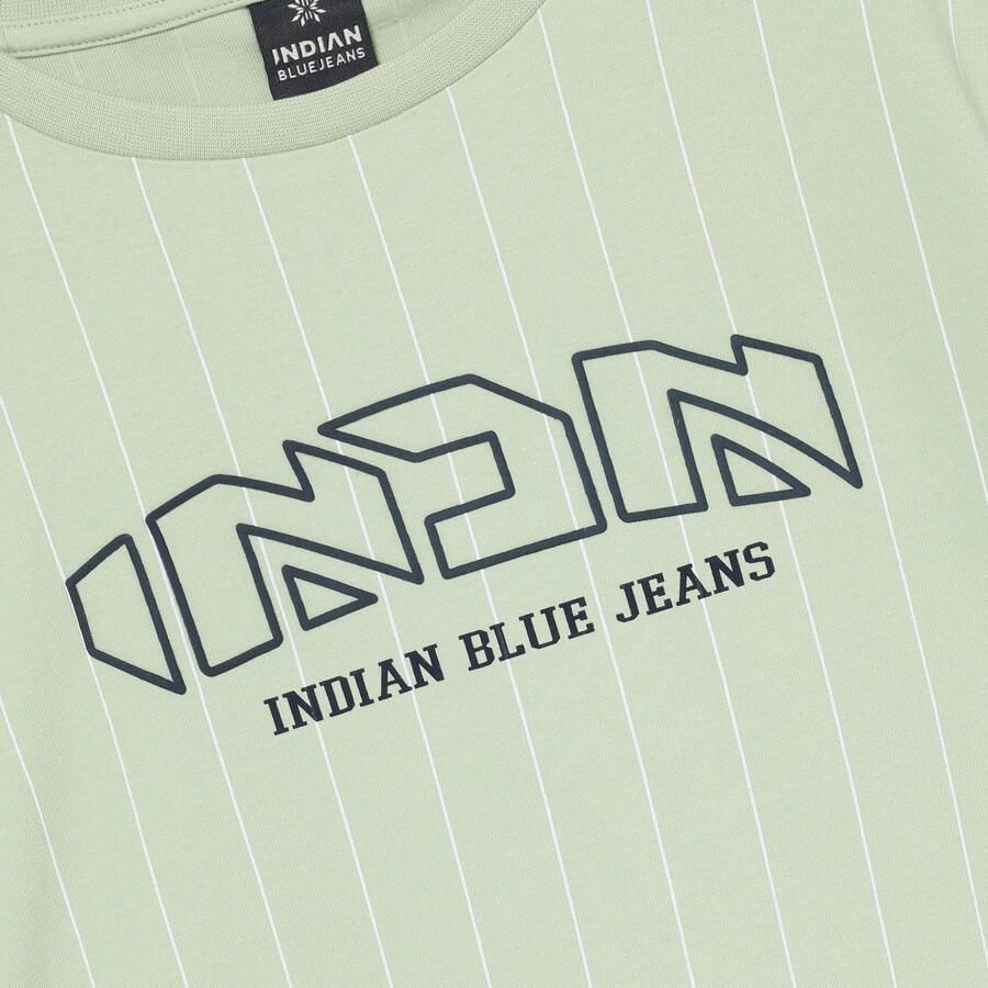 INDIAN BLUE JEANS Jongens Polo's & T-shirts Loose Fit T-shirt Pinstripe Mint - Foto 4