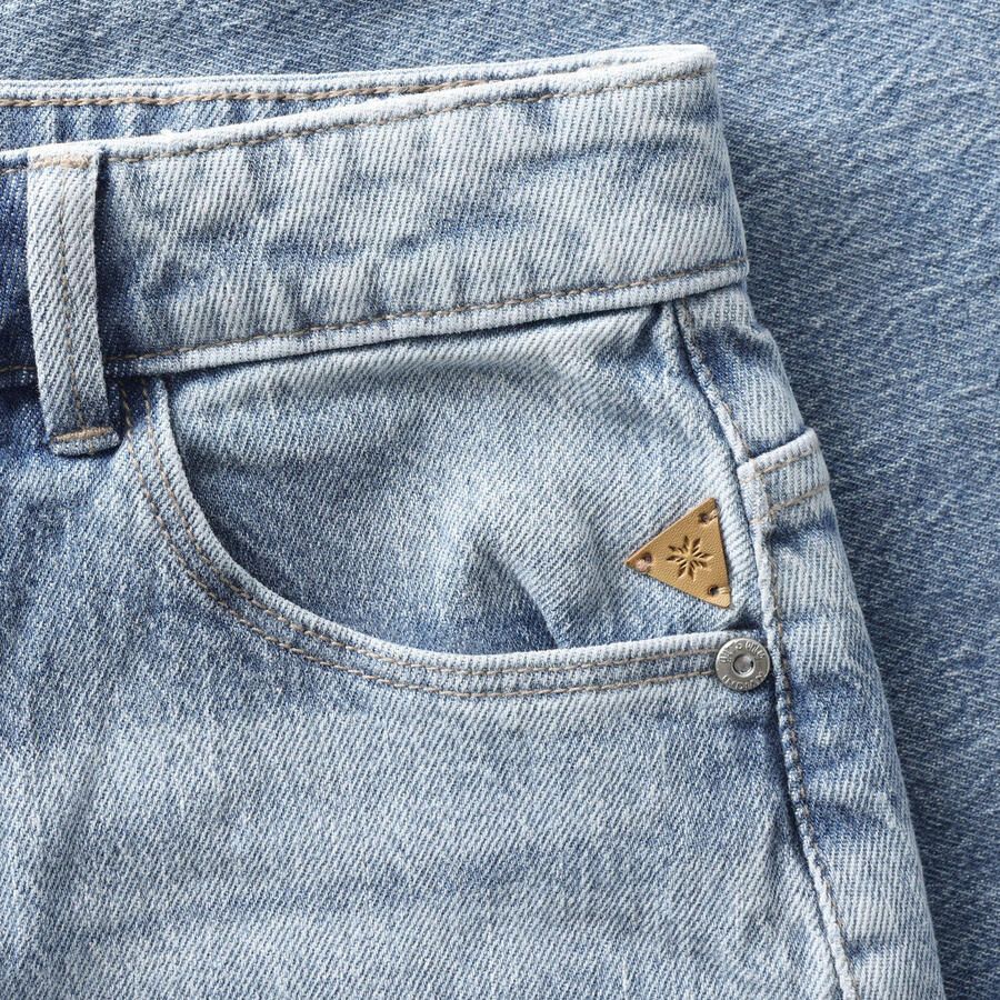 Indian Blue Jeans high waist wide leg jeans light blue denim - Foto 4