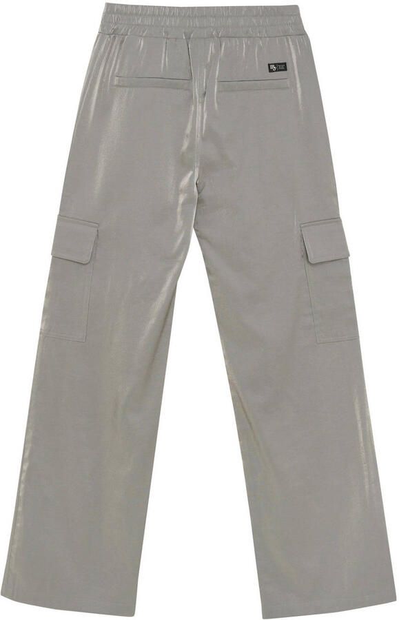 INDIAN BLUE JEANS Meisjes Broeken Wide Shiny Cargo Pants Zilver - Foto 4