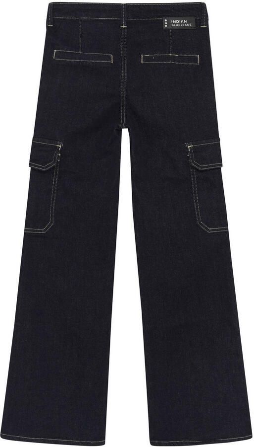 INDIAN BLUE JEANS Meisjes Jeans Wide Fit Dark Blue Donkerblauw - Foto 4