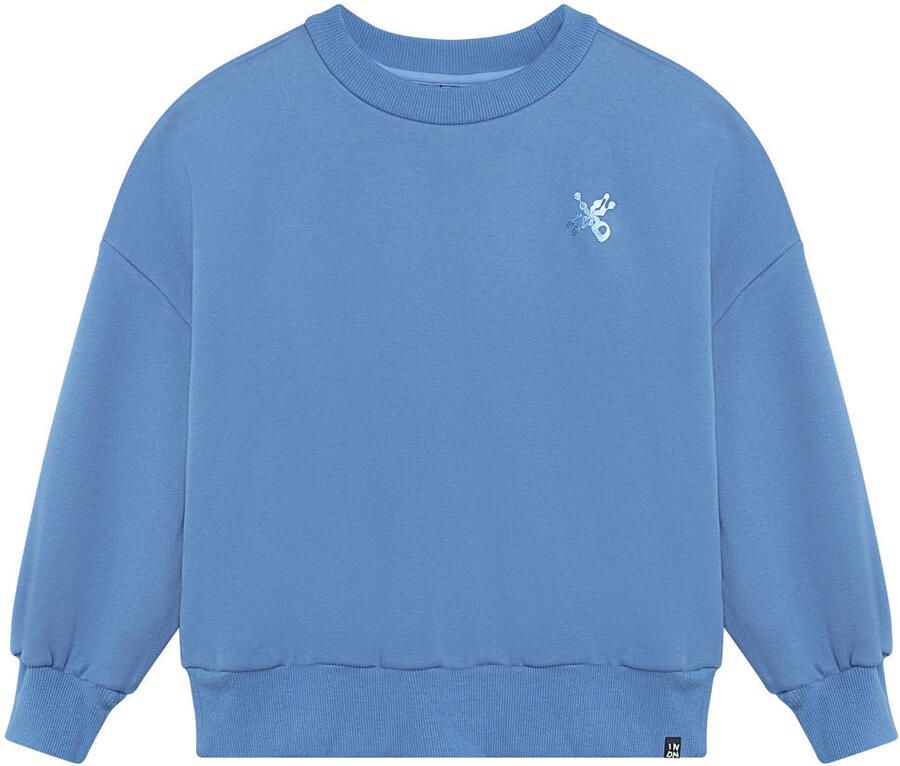 Indian Blue Jeans oversized sweater met backprint blauw Backprint