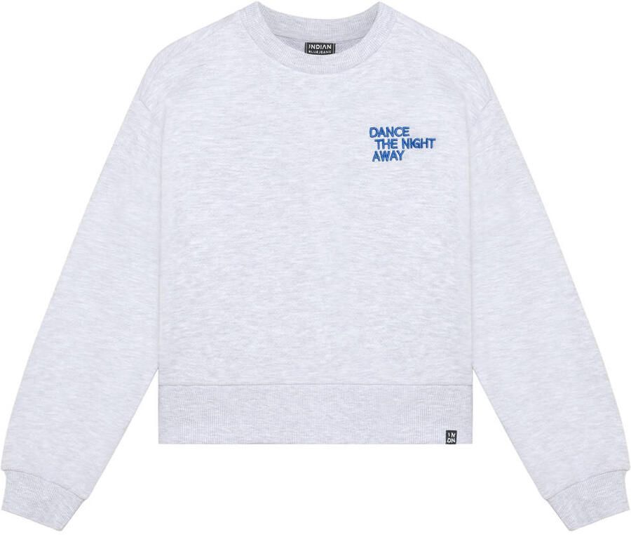 Indian Blue Jeans oversized sweater met backprint lichtgrijs Backprint