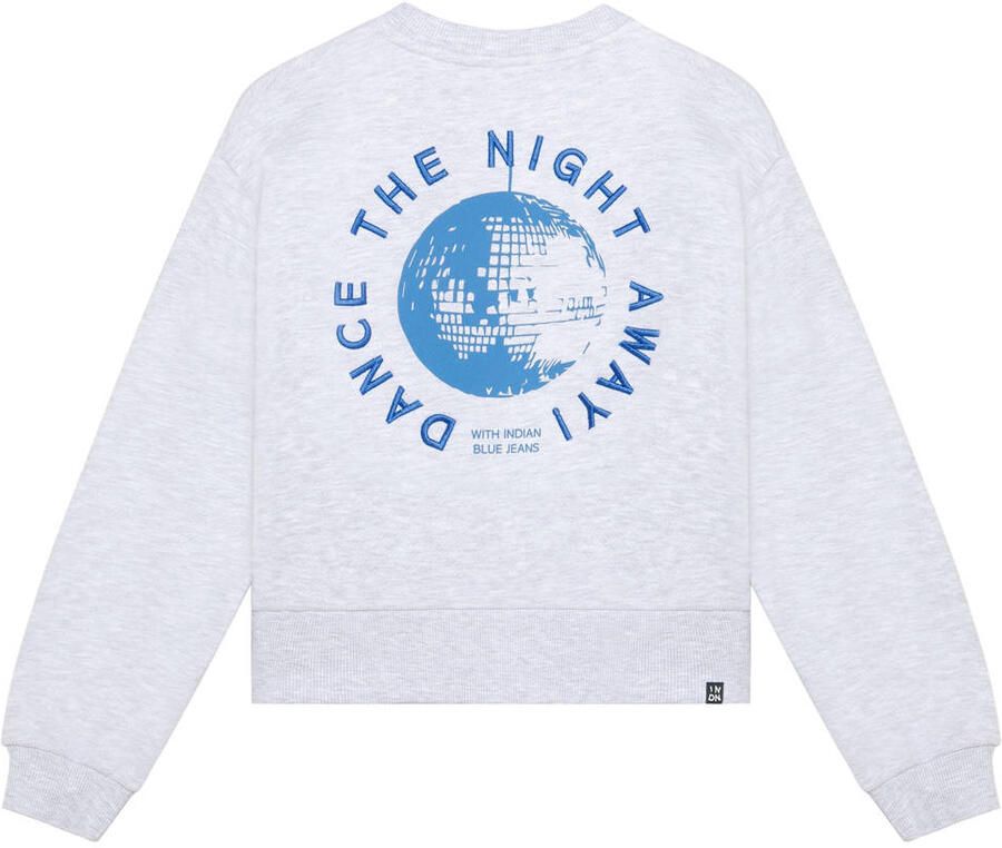 Indian Blue Jeans oversized sweater met backprint lichtgrijs Backprint - Foto 2