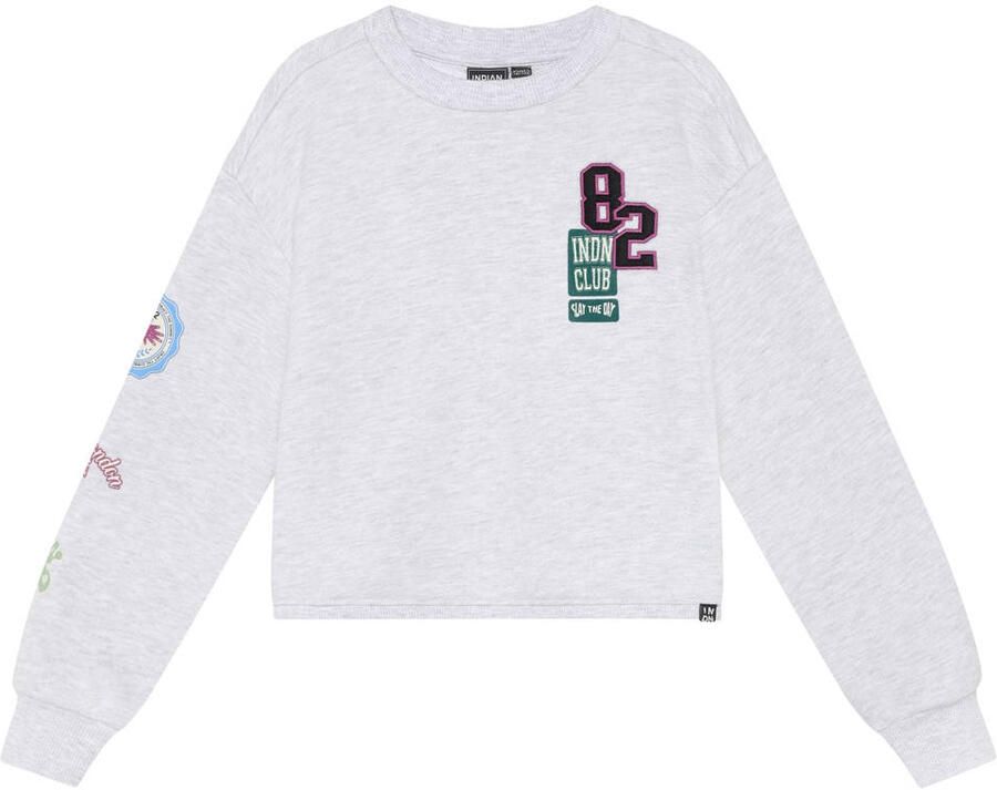 INDIAN BLUE JEANS Meisjes Truien & Vesten Sweater Patches Lichtgrijs - Foto 5