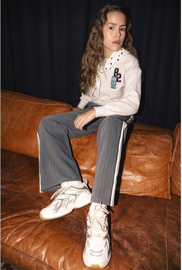 INDIAN BLUE JEANS Meisjes Broeken Pants Extra Wide Pinstripe Donkergrijs - Foto 3