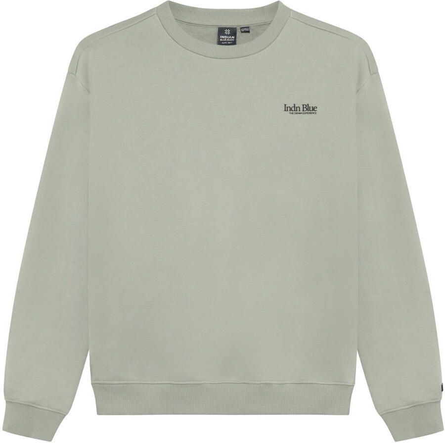 Indian Blue Jeans oversized sweater met tekst groen
