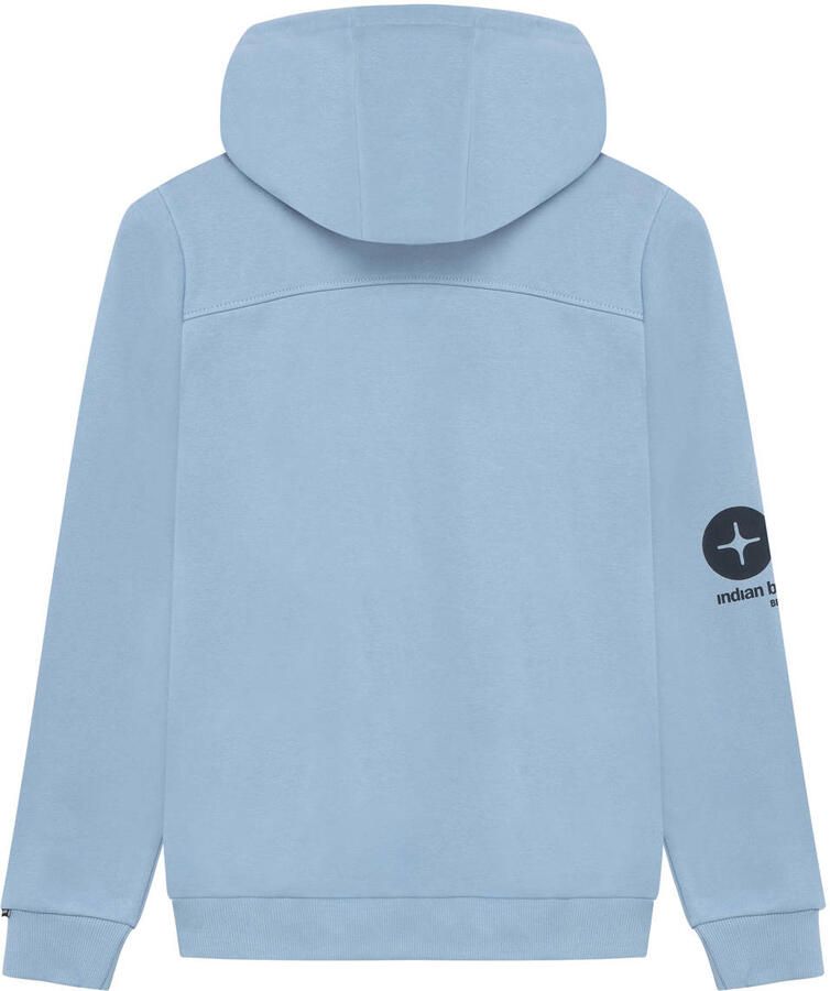 Indian Blue Jeans rechtvallende hoodie met tekst lichtblauw Sweater Printopdruk - Foto 2