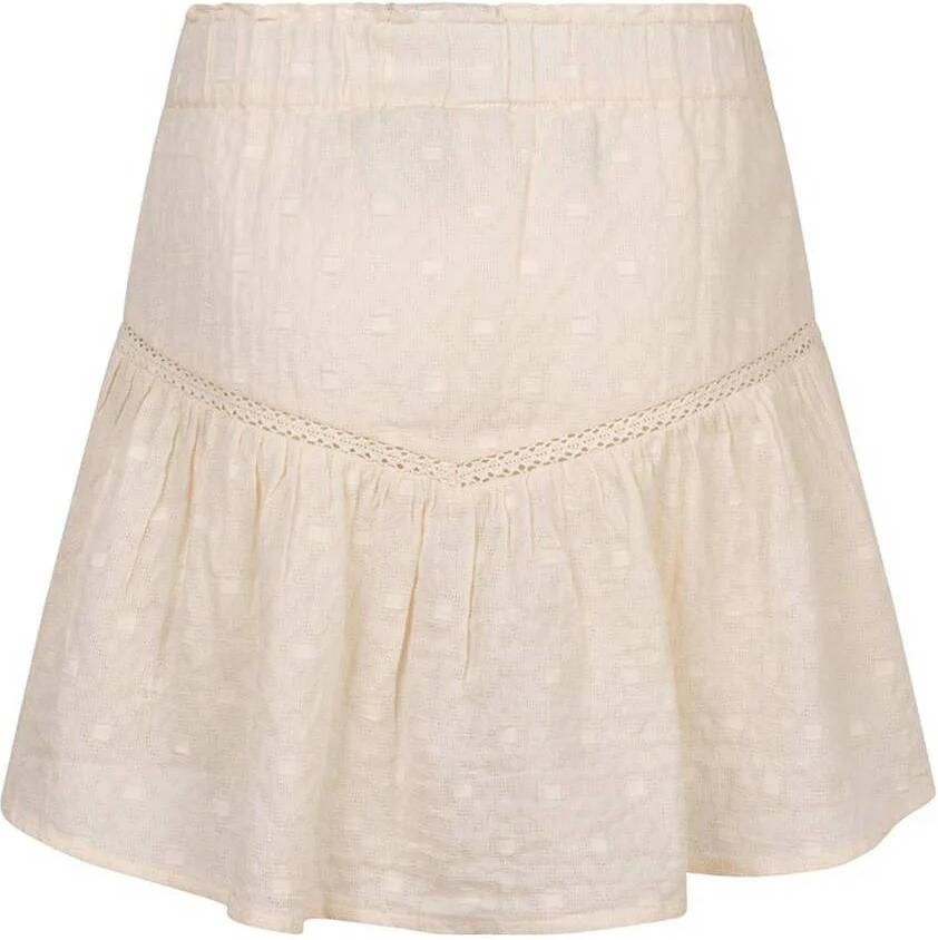 Indian Blue Jeans rok met all over print en textuur ecru - Foto 3