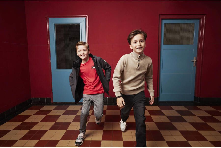 INDIAN BLUE JEANS Jongens Broeken Jogpant Check Zip Pocket Grijs - Foto 3