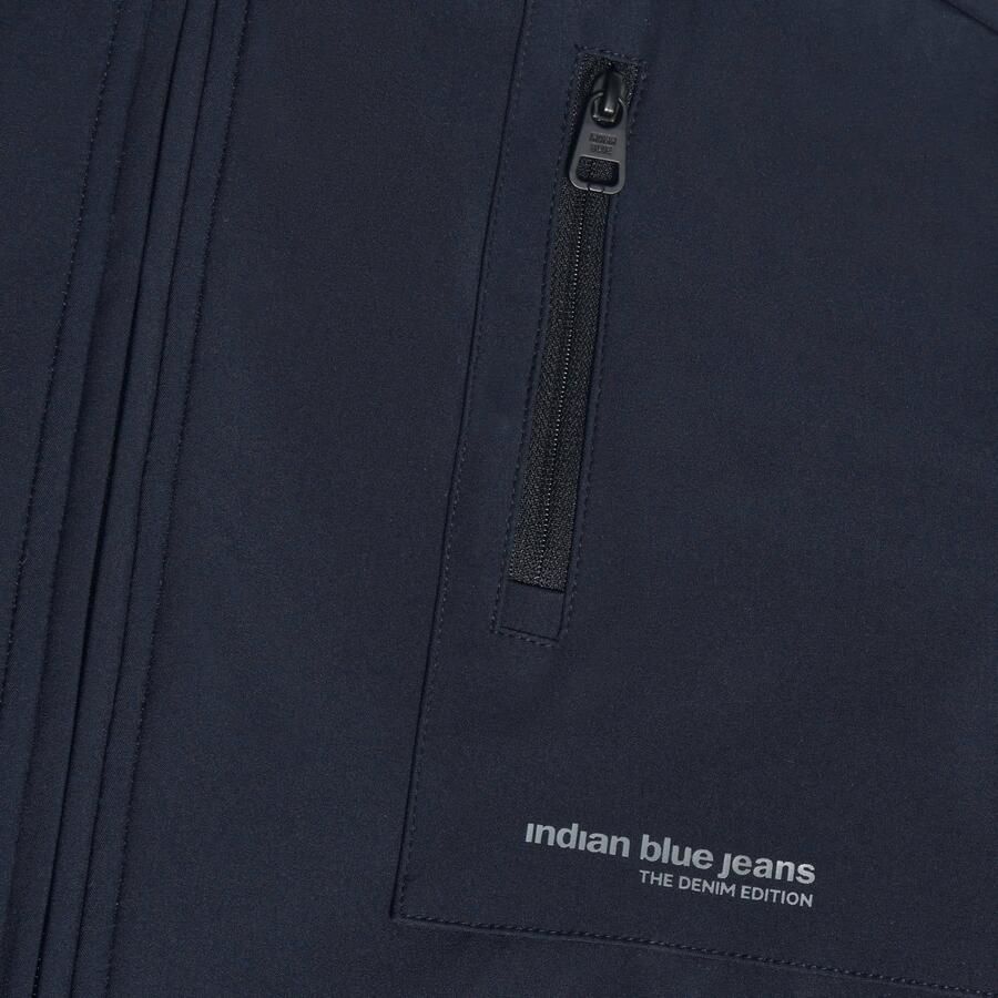 Indian Blue Jeans softshell jas donkerblauw Effen - Foto 3