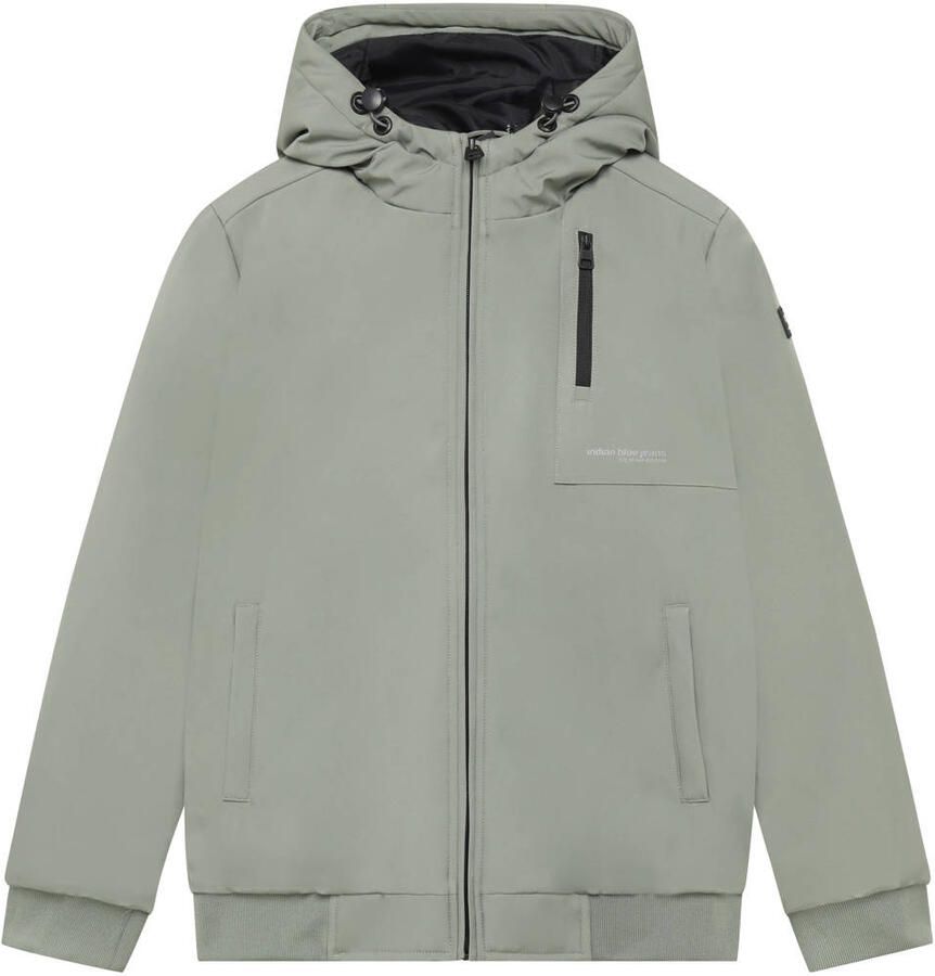 Indian Blue Jeans softshell jas zachtgroen Effen
