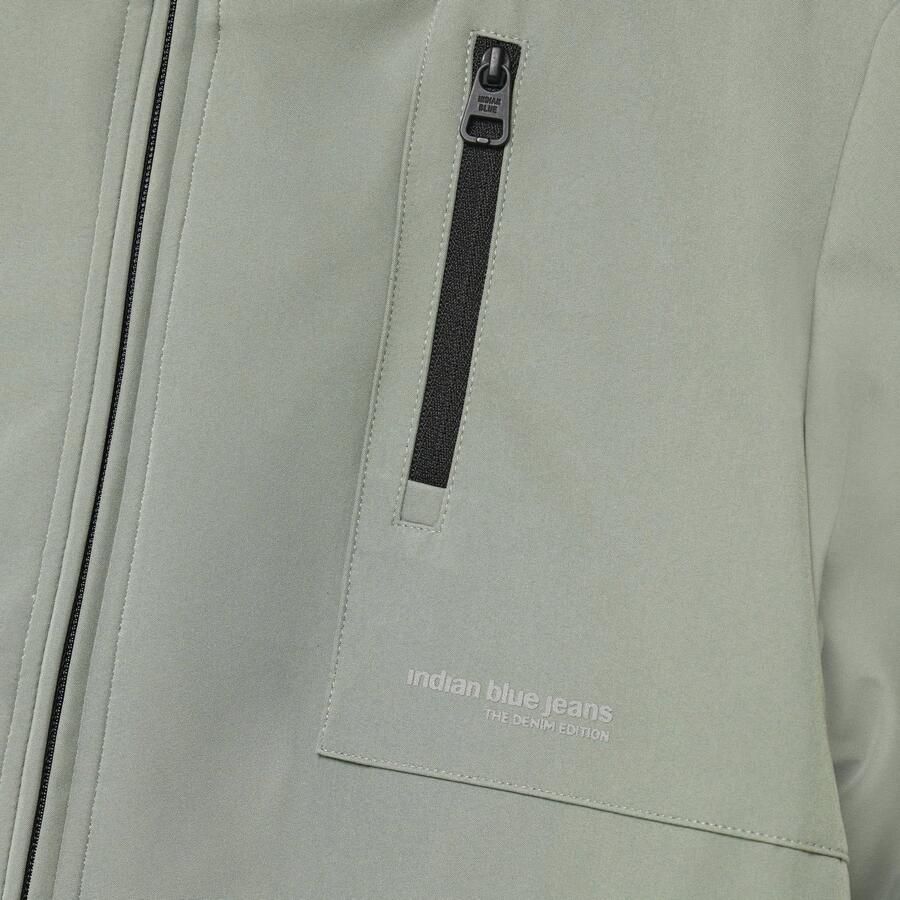 Indian Blue Jeans softshell jas zachtgroen Effen - Foto 2
