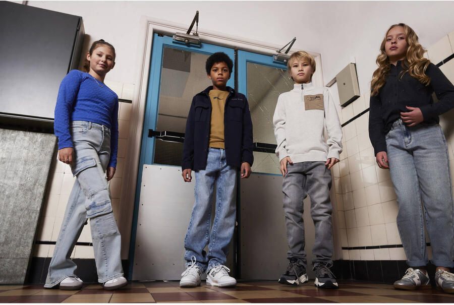 INDIAN BLUE JEANS Jongens Jeans 2688 Straight Fit L.grey Jeans Grijs - Foto 4