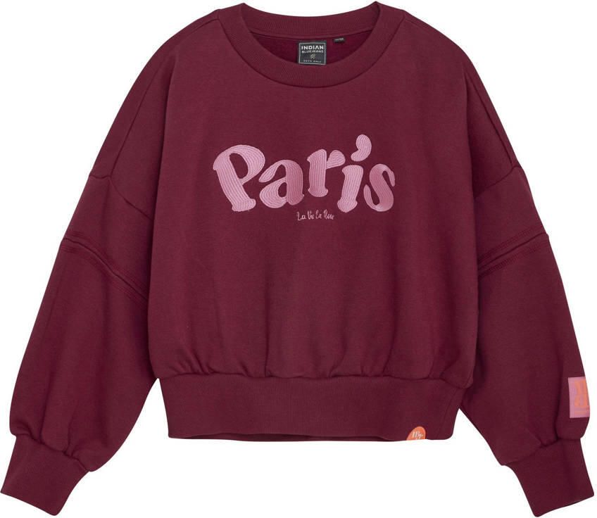 INDIAN BLUE JEANS Meisjes Truien & Vesten Sweater Crochet Bordeaux - Foto 4