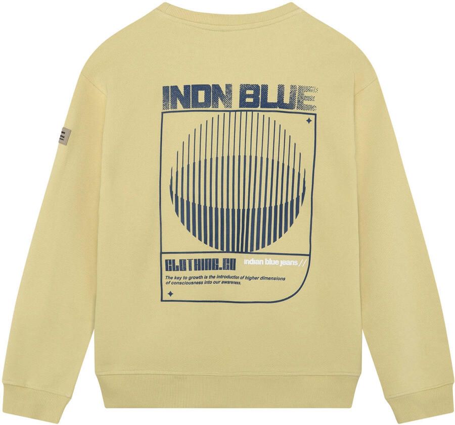 Indian Blue Jeans sweater met backprint geel - Foto 2