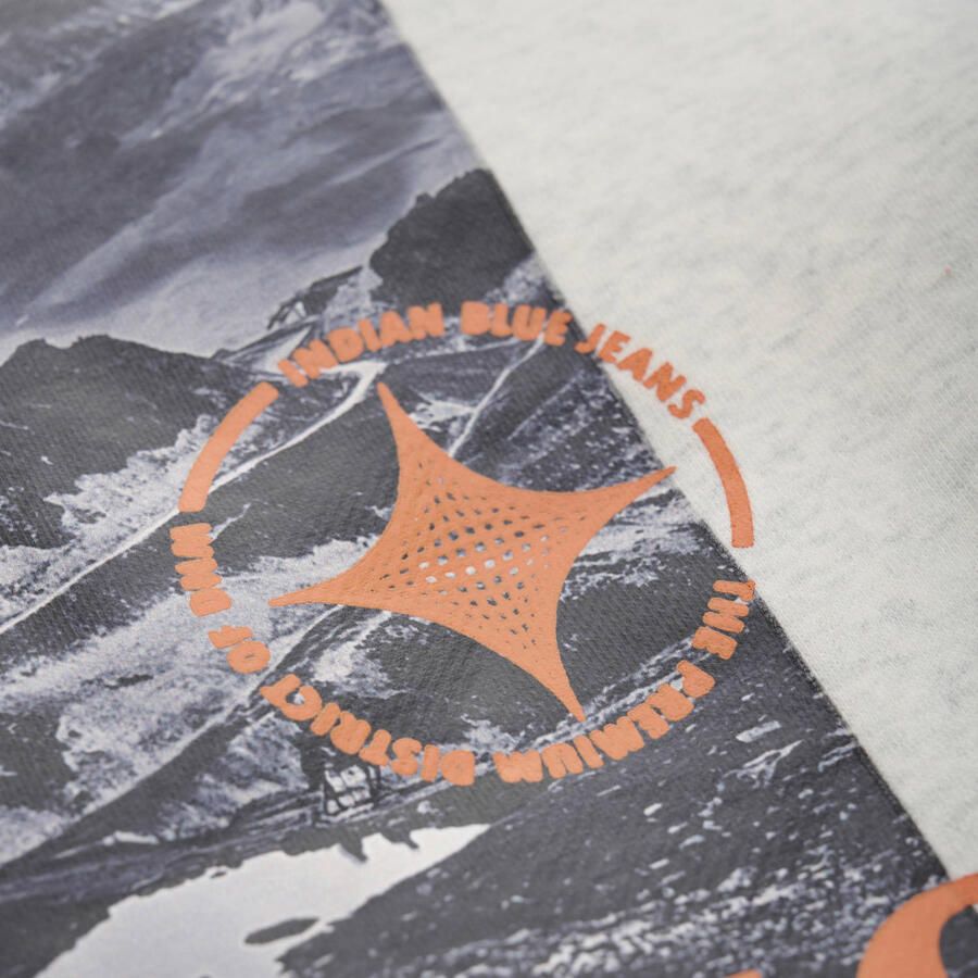 INDIAN BLUE JEANS Jongens Truien & Vesten Loose Fit Sweat Melange Lichtgrijs - Foto 4