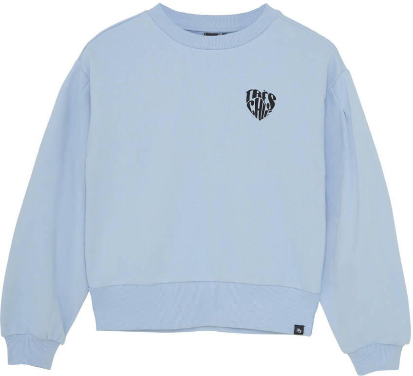 Indian Blue Jeans sweater met backprint lichtblauw
