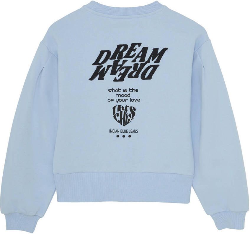 Indian Blue Jeans sweater met backprint lichtblauw - Foto 3