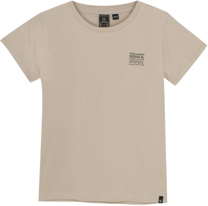 INDIAN BLUE JEANS Jongens Polo's & T-shirts T-shirt Backprint Zand - Foto 3