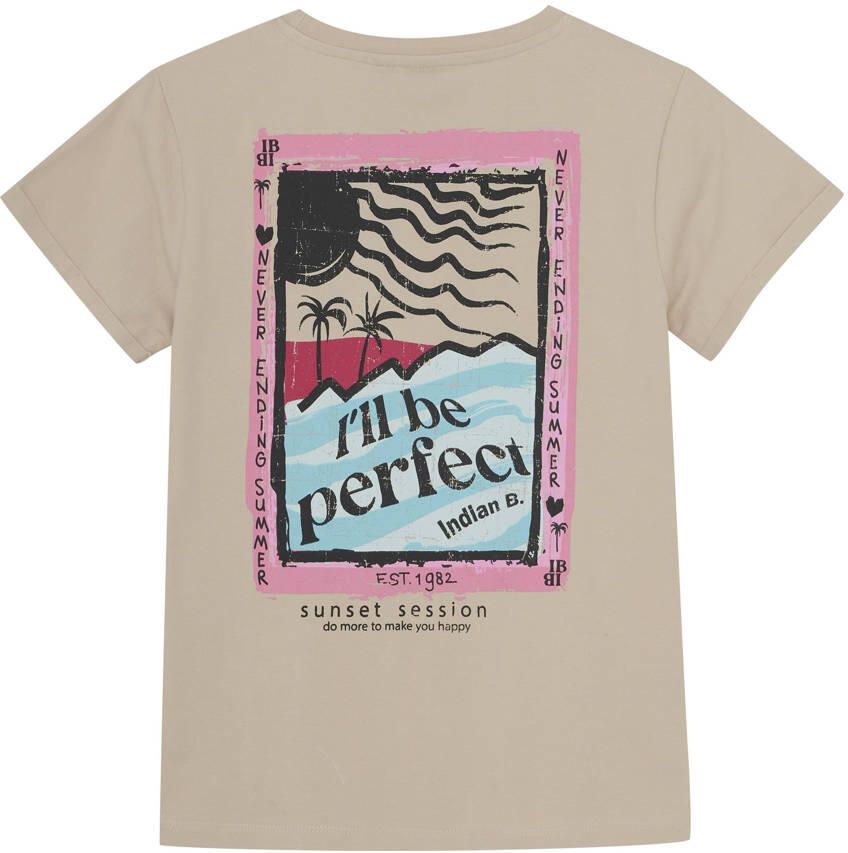 INDIAN BLUE JEANS Jongens Polo's & T-shirts T-shirt Backprint Zand - Foto 2