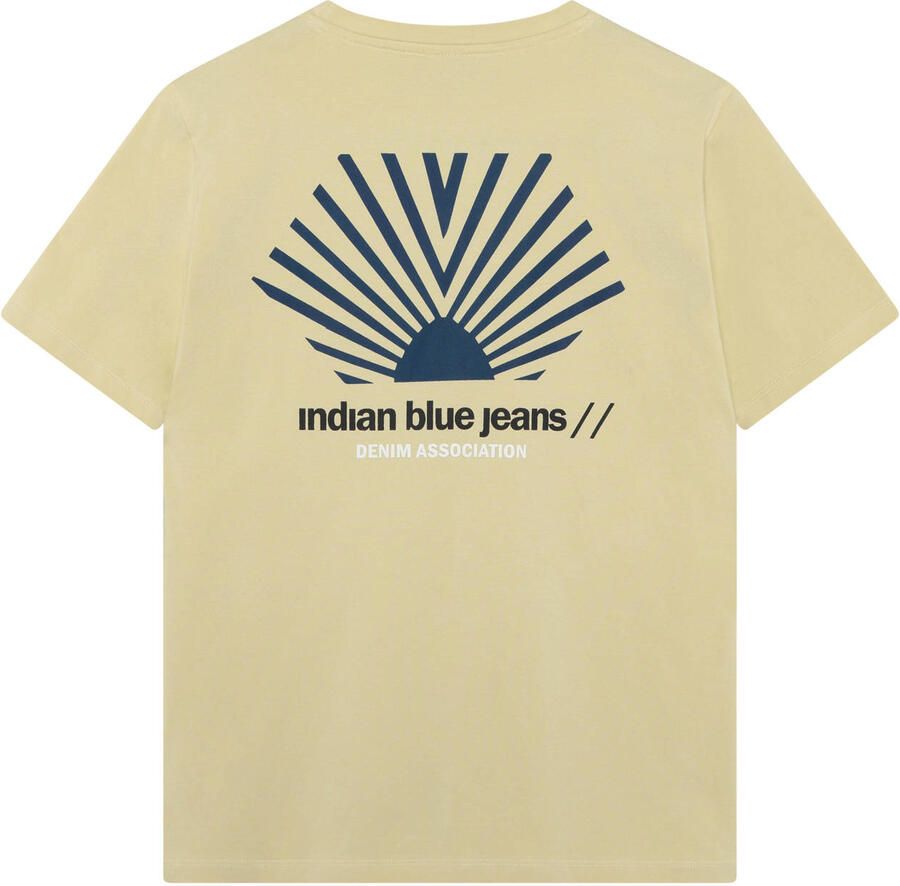 Indian Blue Jeans T-shirt met backprint geel