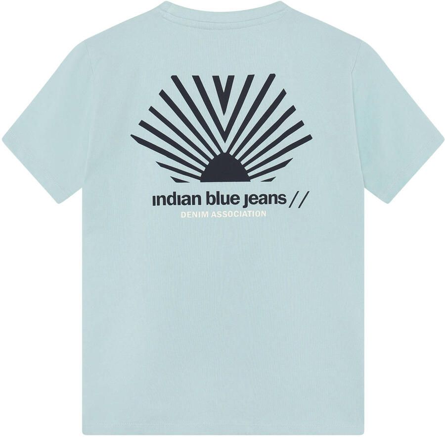 Indian Blue Jeans T-shirt met backprint lichtblauw - Foto 3