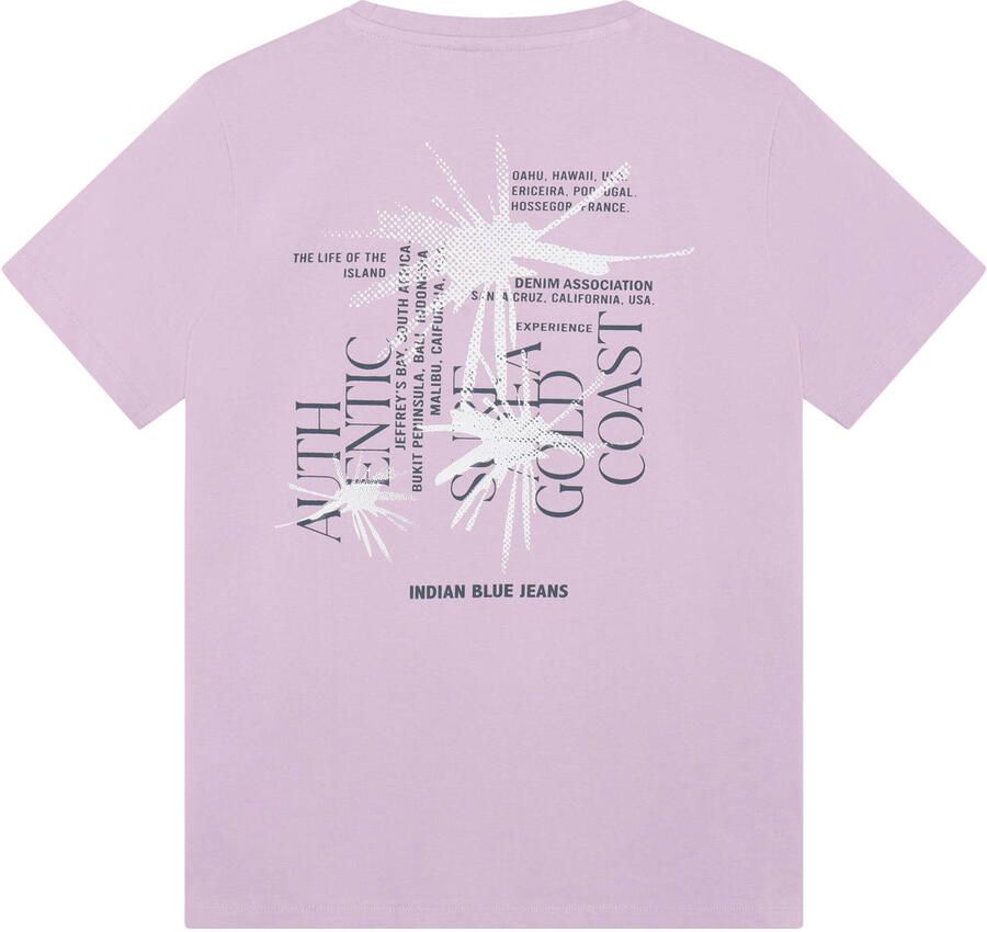 INDIAN BLUE JEANS Jongens Polo's & T-shirts T-shirt Chest And Backprint Lila - Foto 3