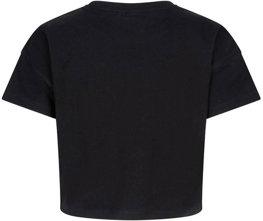 INDIAN BLUE JEANS Meisjes Tops & T-shirts Cropped Wide T-shirt Indian Blue Zwart