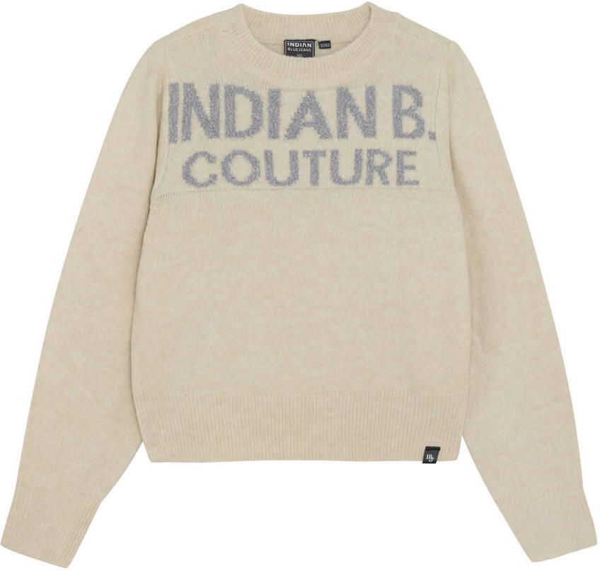 Indian Blue Jeans trui beige fijn gebreid