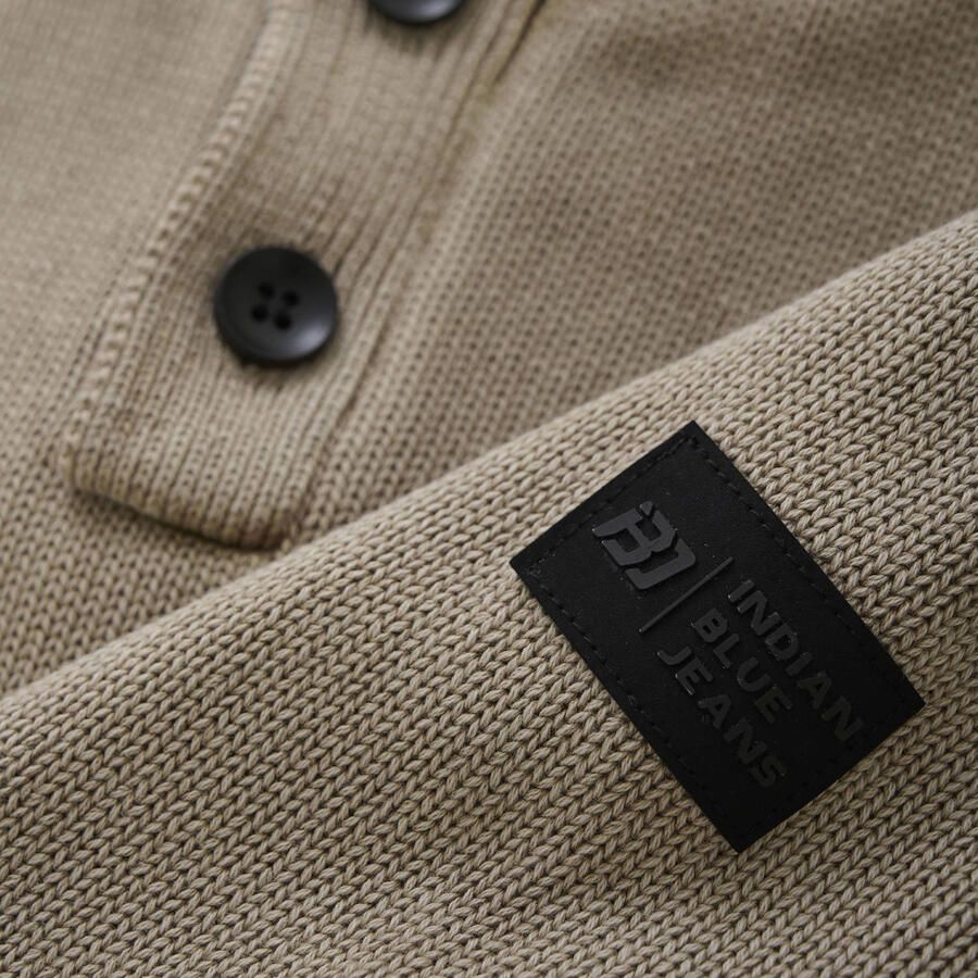 INDIAN BLUE JEANS Jongens Truien & Vesten Knitted Col Buttons Washed Beige - Foto 3