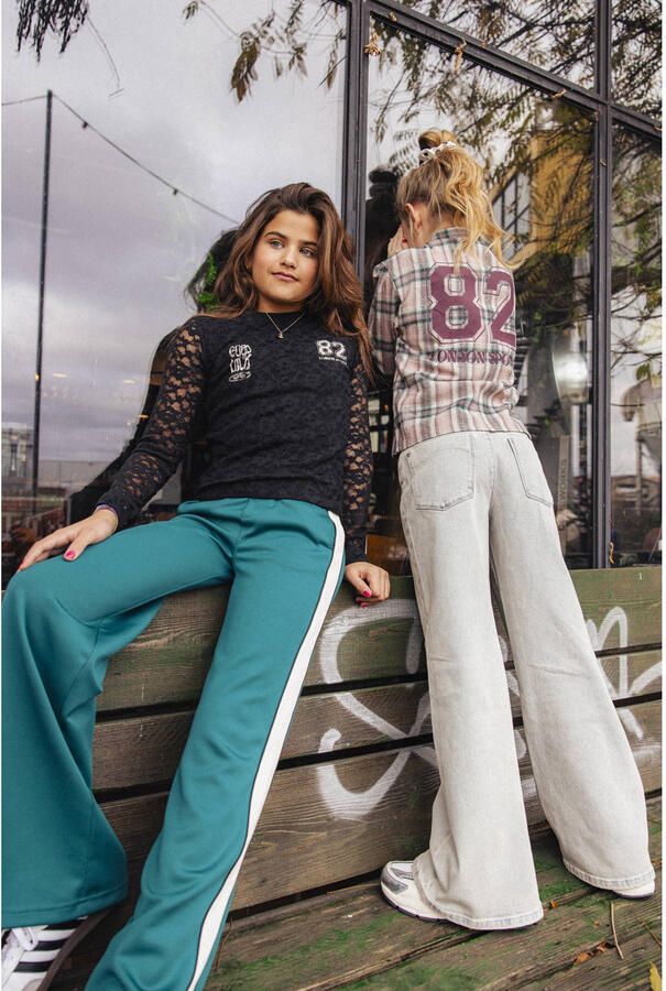 INDIAN BLUE JEANS Meisjes Broeken Pants Extra Wide Leg Donkergroen - Foto 3