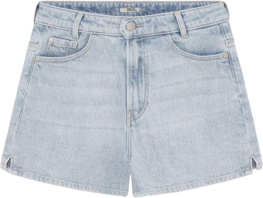 INDIAN BLUE JEANS Meisjes Jeans Wide Denim Short Light Lichtblauw - Foto 4