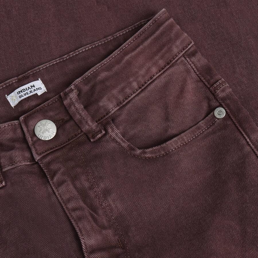 Indian Blue Jeans wide leg jeans donkerrood Meisjes Stretchdenim Effen - Foto 3