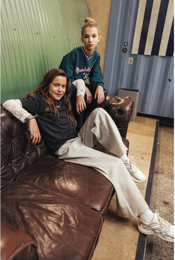 INDIAN BLUE JEANS Meisjes Jeans Wide Fit Washed Lichtblauw - Foto 5
