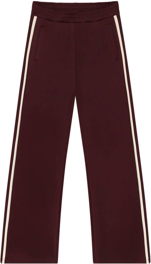 Indian Blue Jeans wide leg sweatpant donkerrood