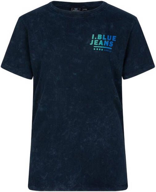 Indian Blue Jeans T-shirt met backprint donkerblauw