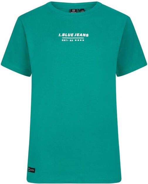 Indian Blue Jeans T-shirt met tekst warm groen