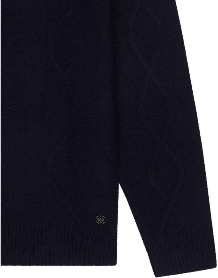 Indigold regular fit gebreide trui met wol navy - Foto 2