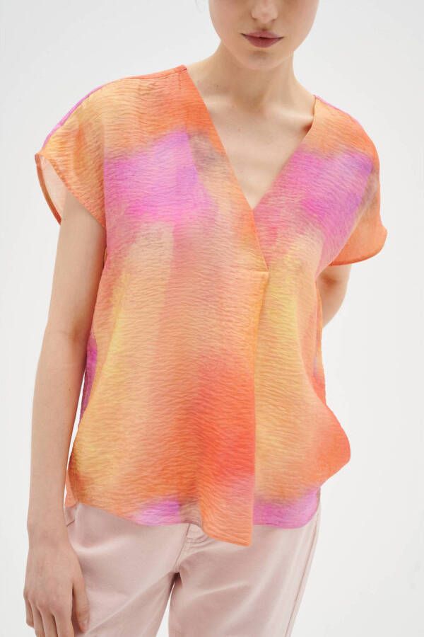 InWear Abstract Print Top Blouse Sky Lights Multicolor Dames