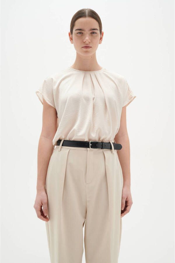 Inwear top DotalW met plooien ecru