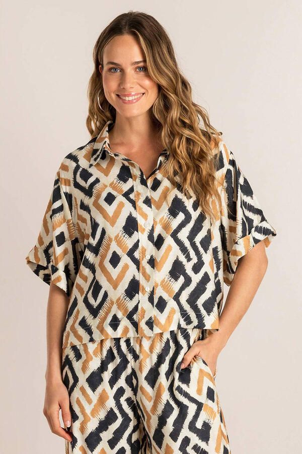 Ivy Beau blouse donkerblauw