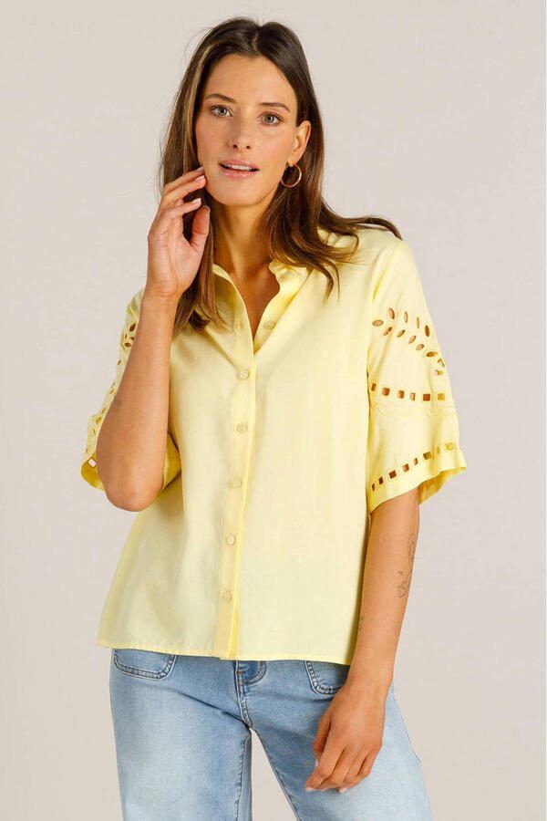 Ivy Beau blouse geel broderie
