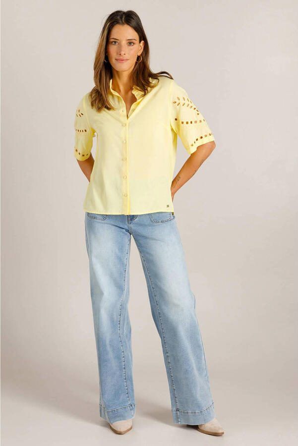 Ivy Beau blouse geel broderie - Foto 2